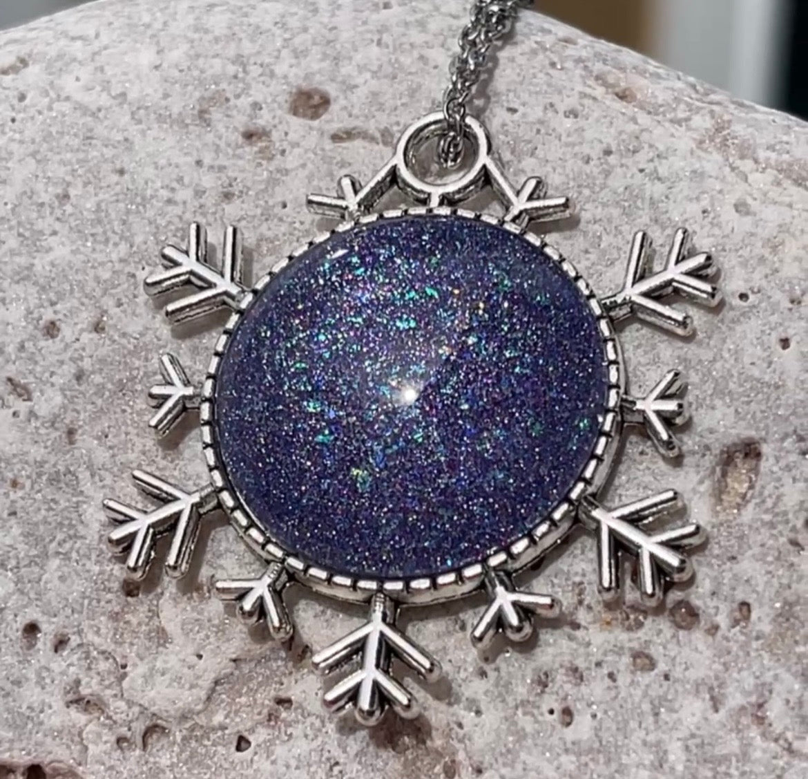 Jewelry by RPF  | Purple Jack Frost Snowflake Necklace