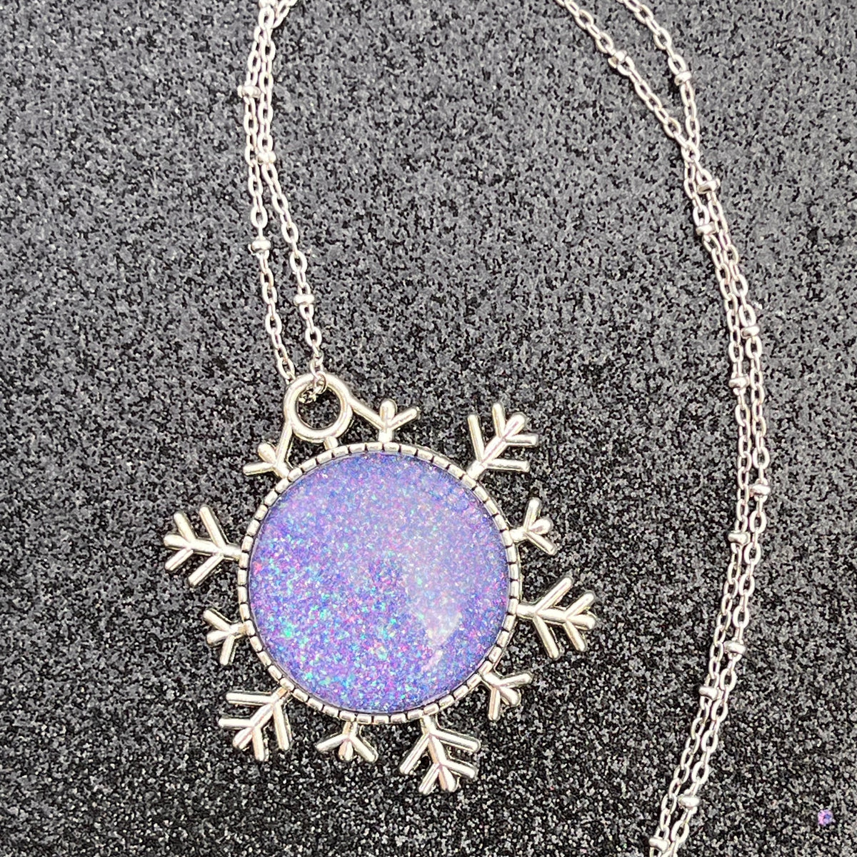 Jewelry by RPF  | Purple Jack Frost Snowflake Necklace